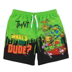 Teenage Mutant Ninja Turtles Boys Whats Up Dude Swim Shorts - 8-9 Years, Multicoloured