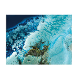 Petra Meikle De Vlas Sandbank Haven Poster - 50cm x 40cm, Blue