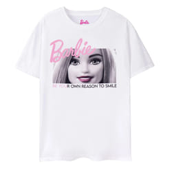 Barbie Womens/Ladies Be Your Own Reason To Smile Short-Sleeved T-Shirt - 3XL, White