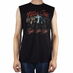 Amplified Mens Girls Girls Girls Motley Crue Sleeveless T-Shirt - S, Black