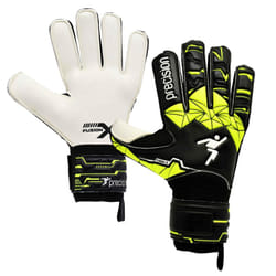 Precision Unisex Adult Fusion X Goalkeeper Gloves - 10, Black/Fluorescent Yellow