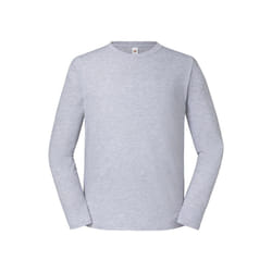 Fruit of the Loom Mens Iconic 195 Premium Long-Sleeved T-Shirt - XL, Heather Grey