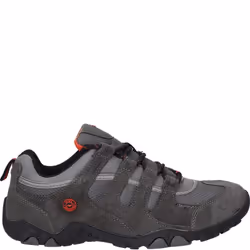 Hi-Tec Mens Quadra II Suede Walking Shoes - 9 UK, Charcoal/Zingy Red