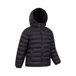 Mountain Warehouse Childrens/Kids Seasons Faux Fur Lined Padded Jacket - 3-4 Years, Black