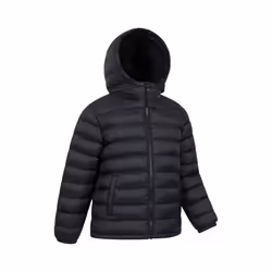 Mountain Warehouse Childrens/Kids Seasons Faux Fur Lined Padded Jacket - 5-6 Years, Black