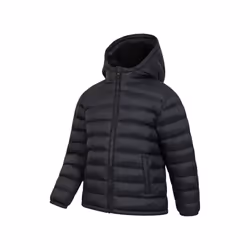 Mountain Warehouse Childrens/Kids Seasons Faux Fur Lined Padded Jacket - 5-6 Years, Black