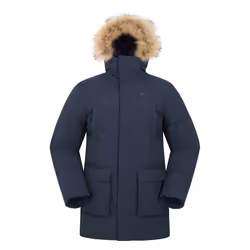 Mountain Warehouse Mens Fern Water Resistant Padded Parka - M, Navy