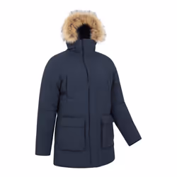 Mountain Warehouse Mens Fern Water Resistant Padded Parka - M, Navy