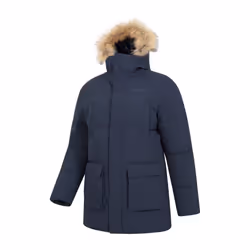 Mountain Warehouse Mens Fern Water Resistant Padded Parka - M, Navy