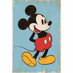 Disney Retro Mickey Mouse Poster