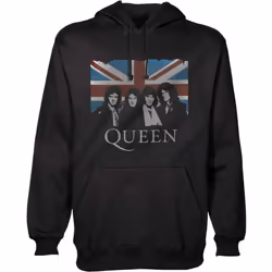 Queen Unisex Adult Union Jack Vintage Hoodie - S, Black