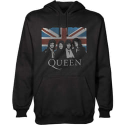Queen Unisex Adult Union Jack Vintage Hoodie - S, Black