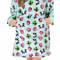 Minecraft Girls Panda Hoodie Blanket