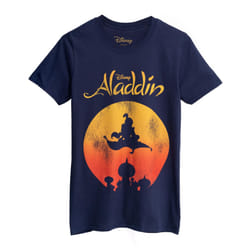 Aladdin Mens Magic Carpet Short-Sleeved T-Shirt - L, Blue