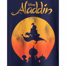 Aladdin Mens Magic Carpet Short-Sleeved T-Shirt - L, Blue