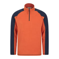 Mountain Warehouse Mens Ashbourne II Half Zip Fleece Top - XXS, Orange