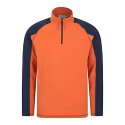 Mountain Warehouse Mens Ashbourne II Half Zip Fleece Top - XS, Orange
