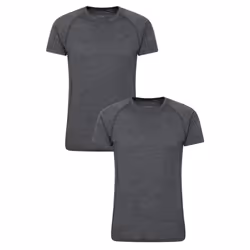 Mountain Warehouse Mens Summit Merino Wool T-Shirt (Pack of 2)