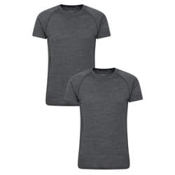 Mountain Warehouse Mens Summit Merino Wool T-Shirt (Pack of 2)