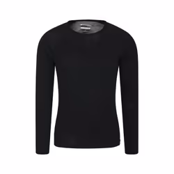 Mountain Warehouse Mens Merino Wool Base Layer Top (Pack of 2) - XXL, Black