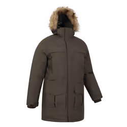 Mountain Warehouse Mens Antarctic Extreme Waterproof Down Jacket - S, Dark Khaki