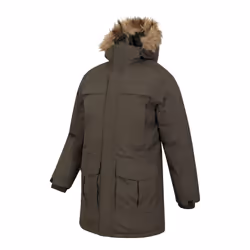 Mountain Warehouse Mens Antarctic Extreme Waterproof Down Jacket - S, Dark Khaki