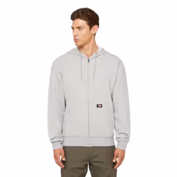 Dickies Mens Fleece Full Zip Hoodie - XXL, Heather Grey