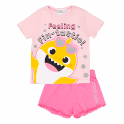 Baby Shark Girls Feeling Fin-Tastic Short Pyjama Set - 4-5 Years, Pink