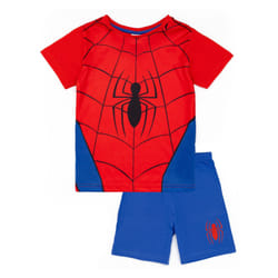 Spider-Man Boys Logo Short Pyjama Set - 7-8 Years, Blue/Red
