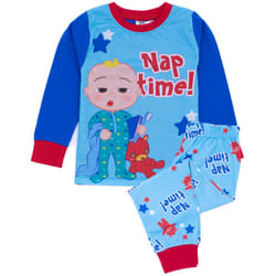 Cocomelon Boys Nap Time Long-Sleeved Pyjama Set - 12-18 Months, Blue/Red