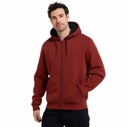 Mountain Warehouse Mens Dalton Borg Lined Full Zip Hoodie - XXL, Rust