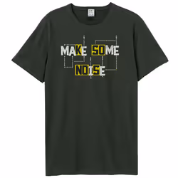 Amplified Mens Make Some Noise T-Shirt - 3XL, Charcoal