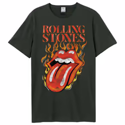 Amplified Mens Hot Tongue The Rolling Stones T-Shirt - 3XL, Charcoal