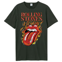 Amplified Mens Hot Tongue The Rolling Stones T-Shirt - 3XL, Charcoal