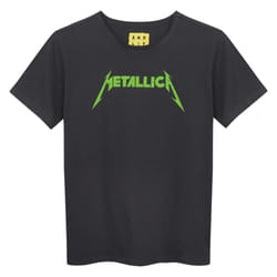 Amplified Childrens/Kids Neon Metallica T-Shirt - 7-8 Years, Charcoal