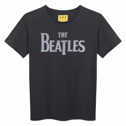 Amplified Childrens/Kids The Beatles Logo T-Shirt - 7-8 Years, Charcoal