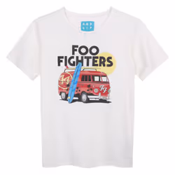 Amplified Childrens/Kids Camper Van Foo Fighters T-Shirt - 18-24 Months, Vintage White