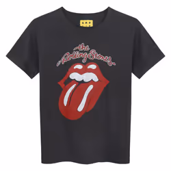 Amplified Childrens/Kids Vintage Tongue The Rolling Stones T-Shirt - 5-6 Years, Charcoal