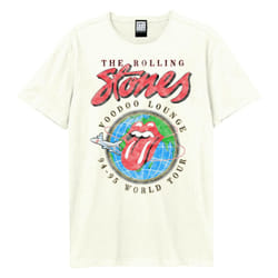 Amplified Mens Voodoo Lounge Tour The Rolling Stones T-Shirt - XXL, Vintage White