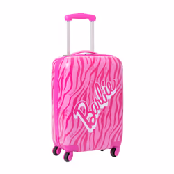 Barbie Hardshell 4 Wheeled Suitcase - 56cm x 22cm x 33cm, Pink