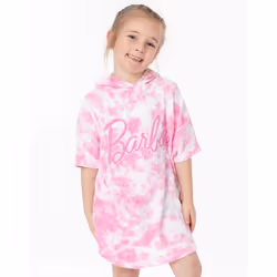 Barbie Girls Tie Dye Poncho - 7-10 Years, Pink