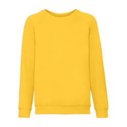 Fruit of the Loom Childrens/Kids Classic Raglan Sweatshirt - 12-13 Years, Sunflower Yellow