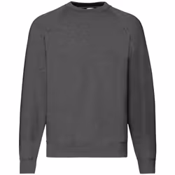Fruit Of The Loom Adults Unisex Classic Raglan Sweatshirt - S, Dark Heather