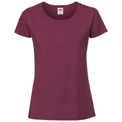 Fruit Of The Loom Womens/Ladies Iconic Ringspun Cotton T-Shirt - XS, Burgundy