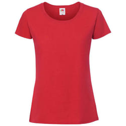 Fruit Of The Loom Womens/Ladies Iconic Ringspun Cotton T-Shirt - XS, Red
