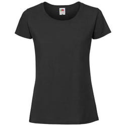 Fruit Of The Loom Womens/Ladies Iconic Ringspun Cotton T-Shirt - XS, Black