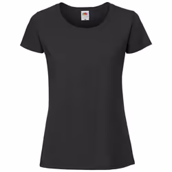 Fruit Of The Loom Womens/Ladies Iconic Ringspun Cotton T-Shirt - XXL, Black