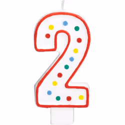 Amscan Polka Dot 2nd Birthday Birthday Candle