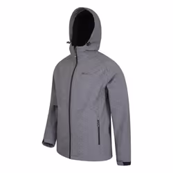 Mountain Warehouse Mens Exodus Showerproof Soft Shell Jacket - M, Charcoal