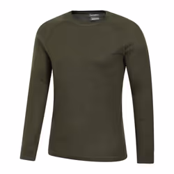 Mountain Warehouse Mens Talus Round Neck Long-Sleeved Thermal Top - XXL, Khaki Green